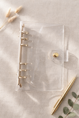 Elegancki segregator budżetowy A6 - złote okucia