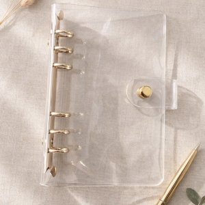 Elegancki segregator budżetowy A6 - złote okucia