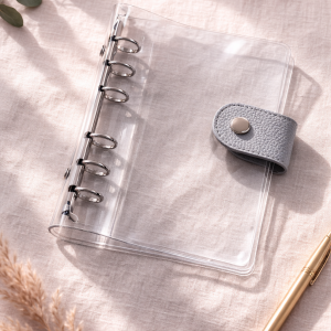 Elegancki segregator budżetowy A6 - srebrne okucia